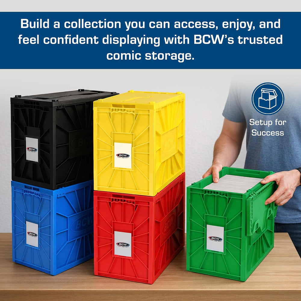 BCW Short Comic Book Bin, Holds 150 Comics Each, Blue, 2 Pack