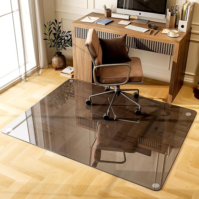 GLSLAND Office Chair Mat, 1/6" Thick Computer Floor Mat - Image 2