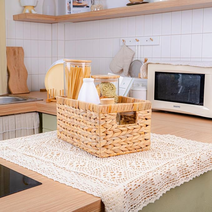 Set of 3 Water Hyacinth Storage Baskets – Wicker Baskets - Image 4