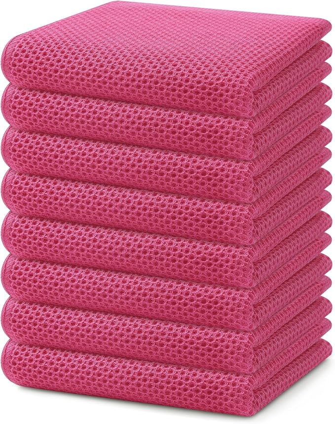Homaxy 100% Cotton Waffle Weave Kitchen Dish Towels, Ultra Soft Absorbent Quick by Homaxy