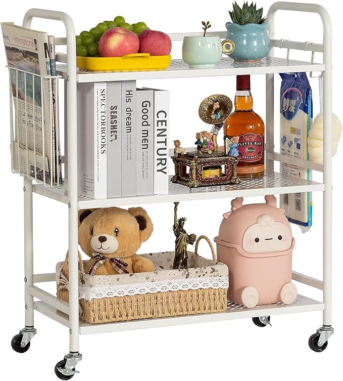 HDANI 3 Tier Metal Mesh Utility Cart, Large Capacity Multipurpose Heavy Vehicle by HDANI