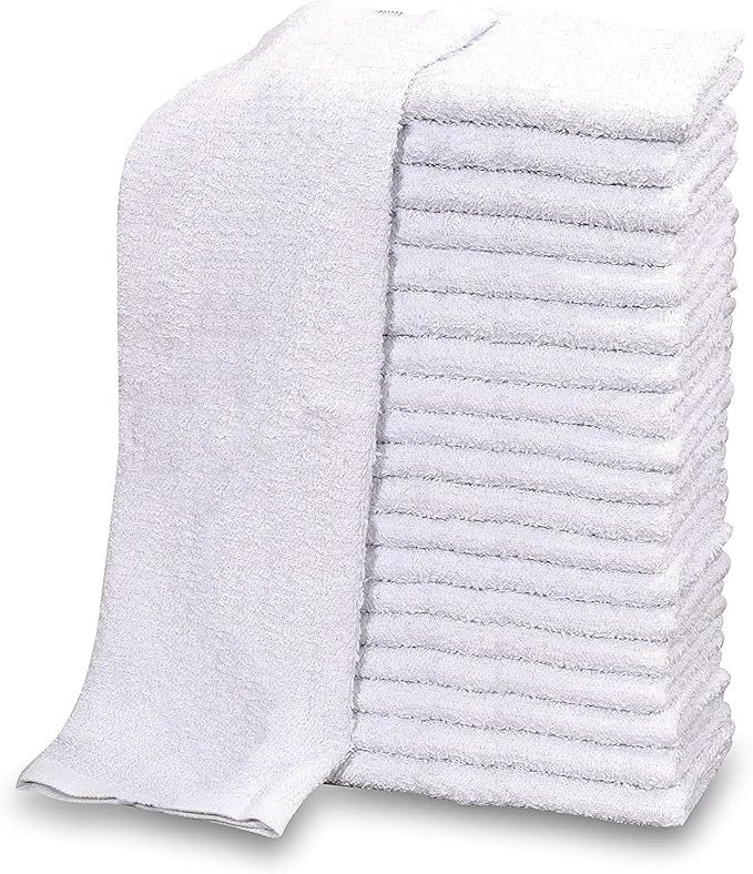 GOLD TEXTILES New Cotton Blend White Restaurant Bar Mops Kitchen Towels by GOLDTEXTILES