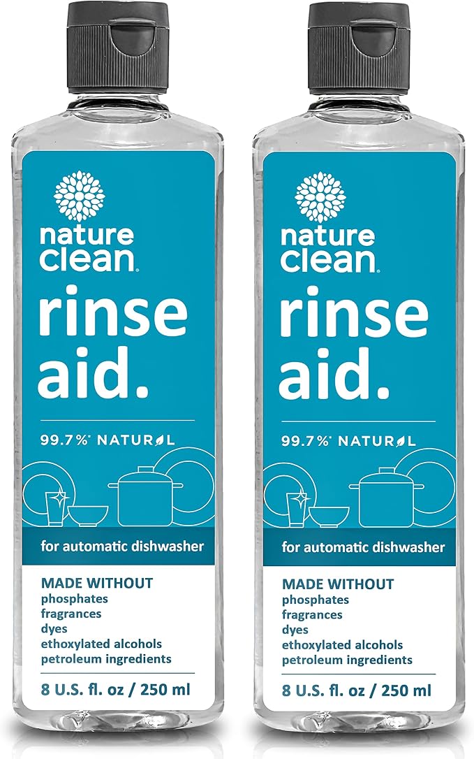 Nature Clean Natural Dishwasher Rinse Aid Liquid, Plant-Based Dishwasher Drying - Image 9
