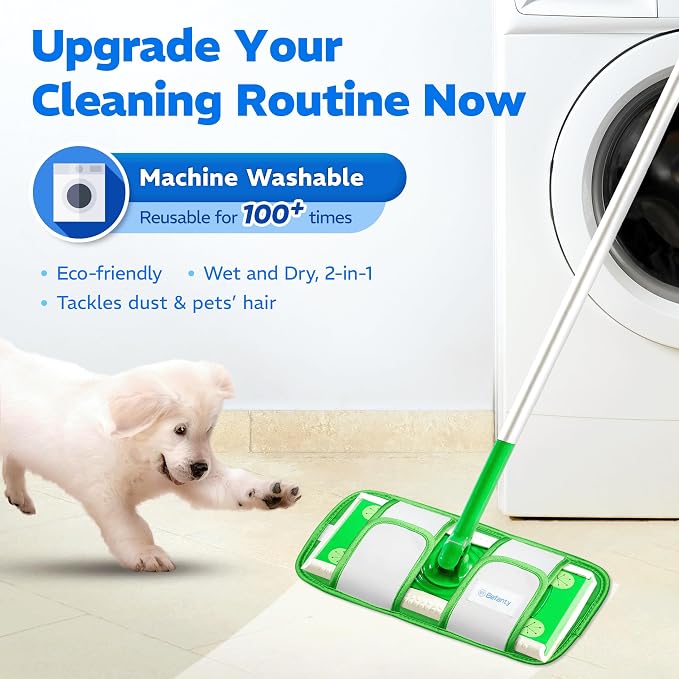 4 Pack Reusable Microfiber Mop Pads, Compatible - Image 6