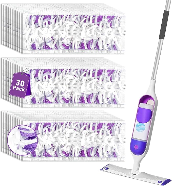 30-Pack Disposable Microfiber Power Mop Pad Refills Compatible by Unknown
