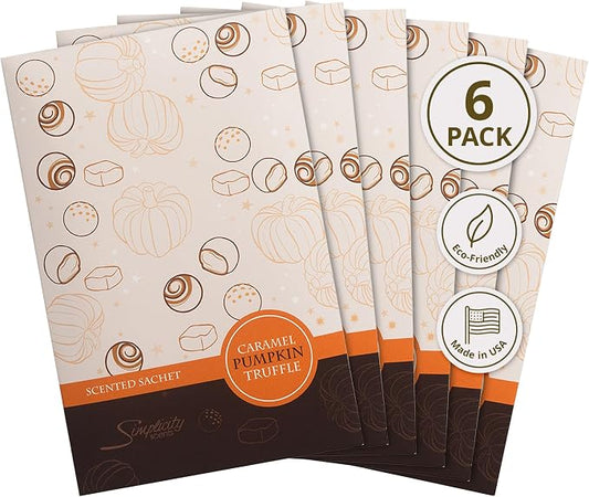 Floral Simplicity Caramel Pumpkin Truffle Scented Sachets Pack of 6, Fall & by FloralSimplicity