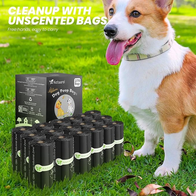Certified Compostable Dog Poop Bags-270 Bags 18Rolls, Poop Bags - Image 7