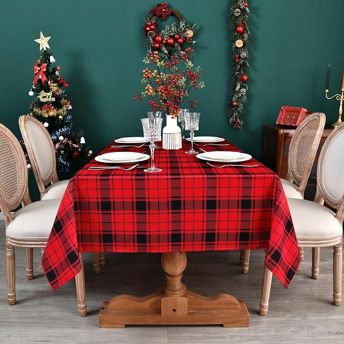 Waterproof Checkered Tablecloth Fabric - Image 4