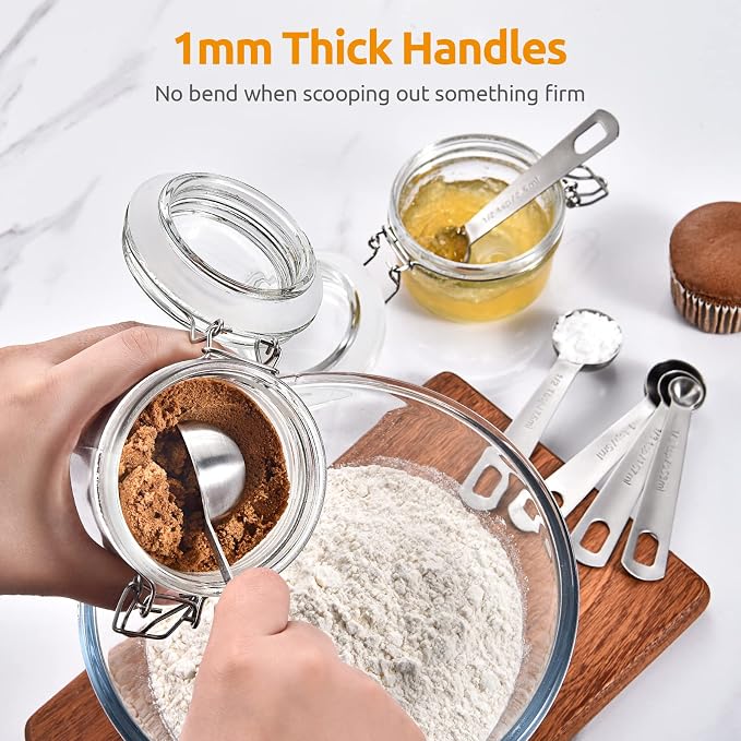 Measuring Spoons: U-Taste 18/8 Stainless Steel Measuring Spoons Set of 6 Piece: - Image 5