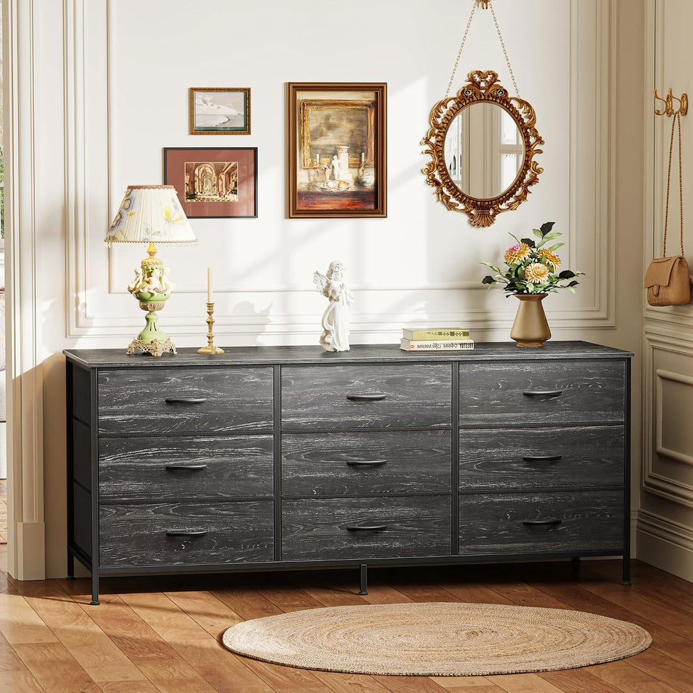Huuger Long Dresser for Bedroom, 55 Inch TV Stand for 55, 60 Inch TV, Enterta...