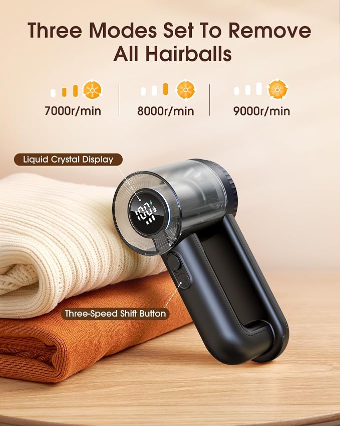 Fabric Shaver Electric Lint Remover Rechargeable Lint Shaver Digital Display - Image 6