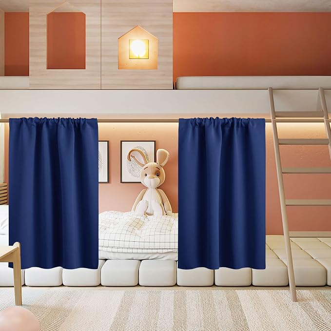 RYB HOME Short Curtains for Living Room Blackout Portable Blinds Shades for by RYBHOME
