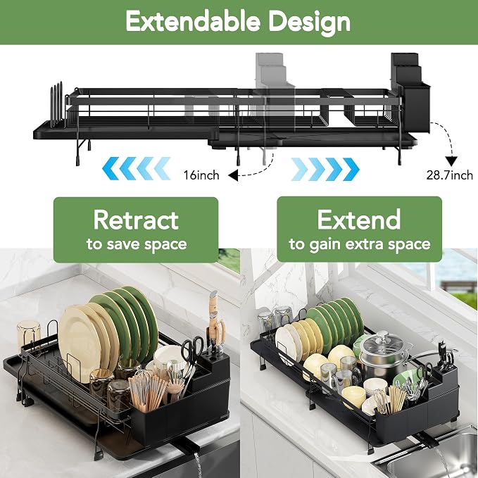 ROTTOGOON Expandable Dish Drying Rack - Image 2