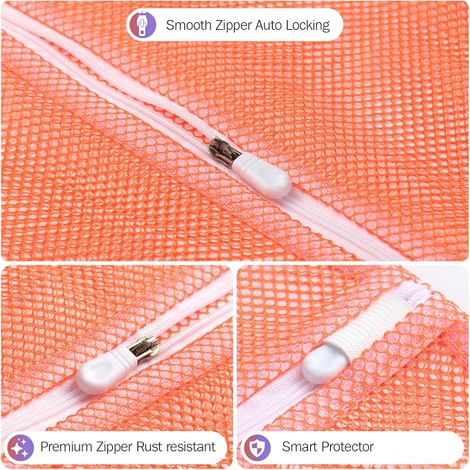 5Pcs Mesh Laundry Bags Sturdy for Delicates, Travel and Organize - Image 5