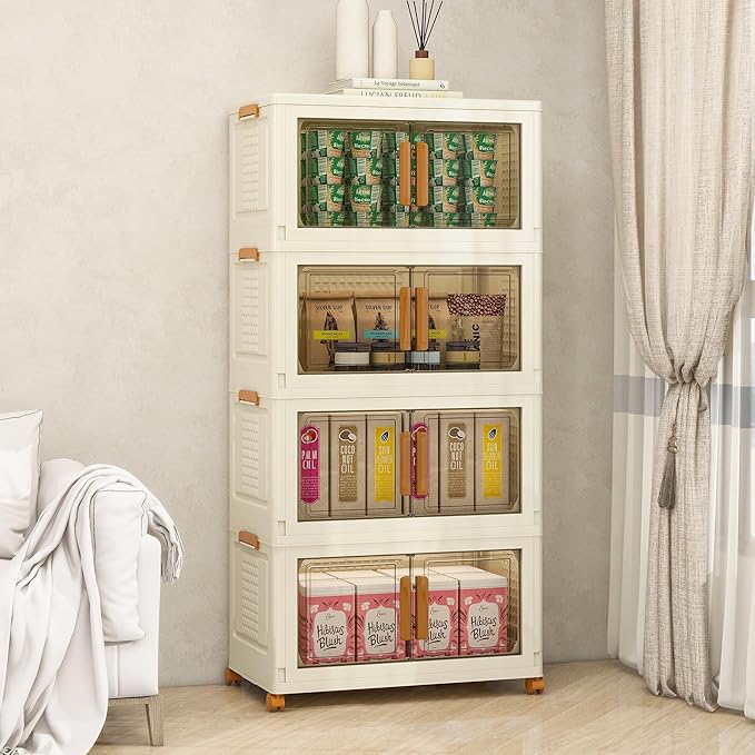 Plastic Stackable Storage Bins by Unknown