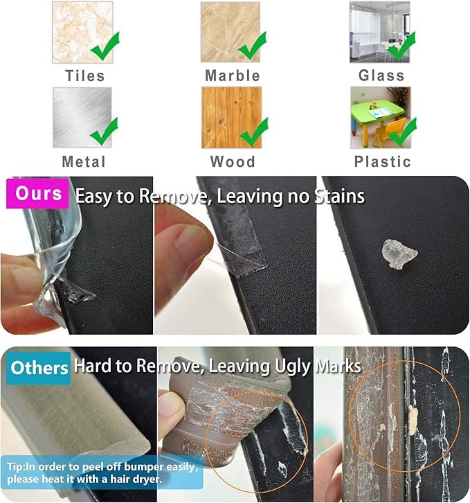Edge Protector 100% Silicone, Baby Proofing Clear Table Corners Guards - Image 5