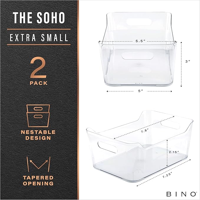 BINO | The SOHO Collection Plastic Storage Bins, X-Small - Image 2