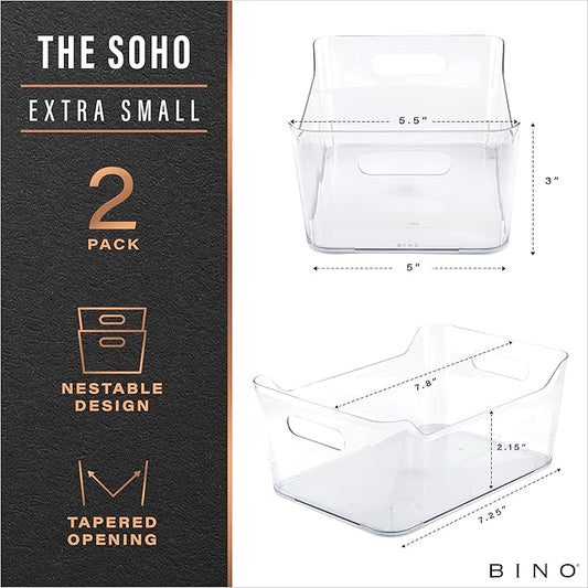 BINO | The SOHO Collection Plastic Storage Bins, X-Small - Image 2