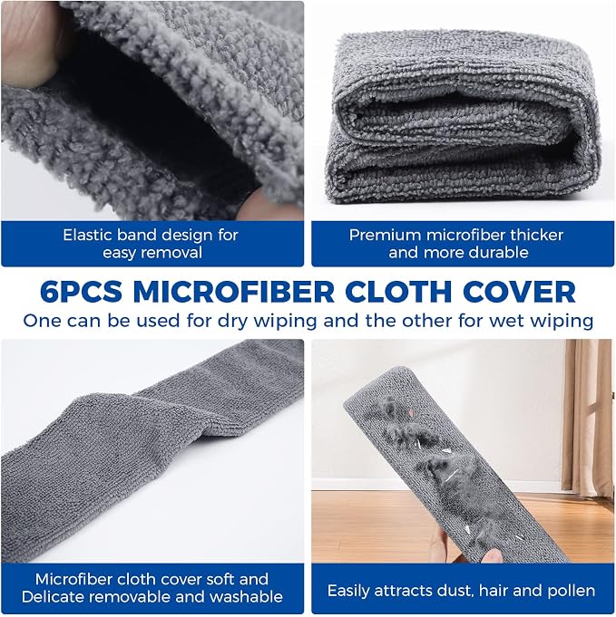 6pcs Dusters Replacement Cloth Retractable Gap Dust Cleaner Cloths, Reusable - Image 3