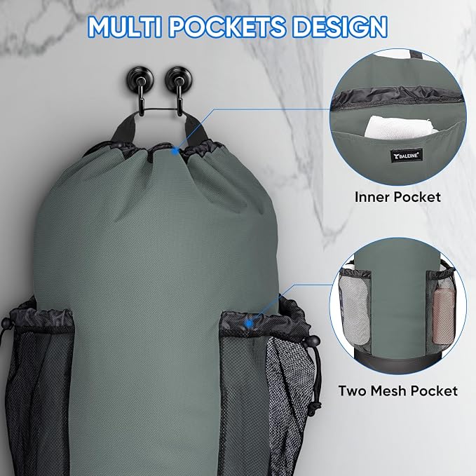 BALEINE 120L Laundry Bag Backpack, 900D Oxford Fabric Large Travel Laundry Bags - Image 3