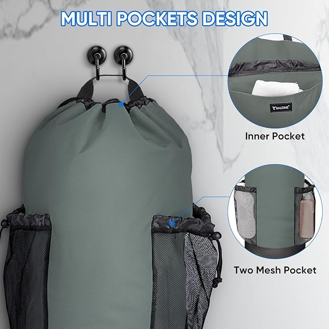 BALEINE 150L Laundry Bag Backpack, 900D Oxford Fabric Large Travel Laundry Bags - Image 3