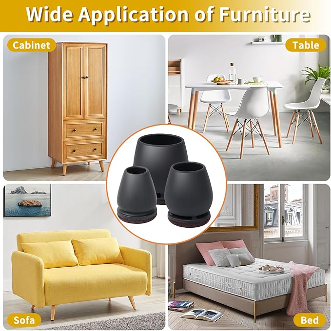Ezprotekt 24 Pcs Round Silicone Chair Leg Floor Protectors - Image 6