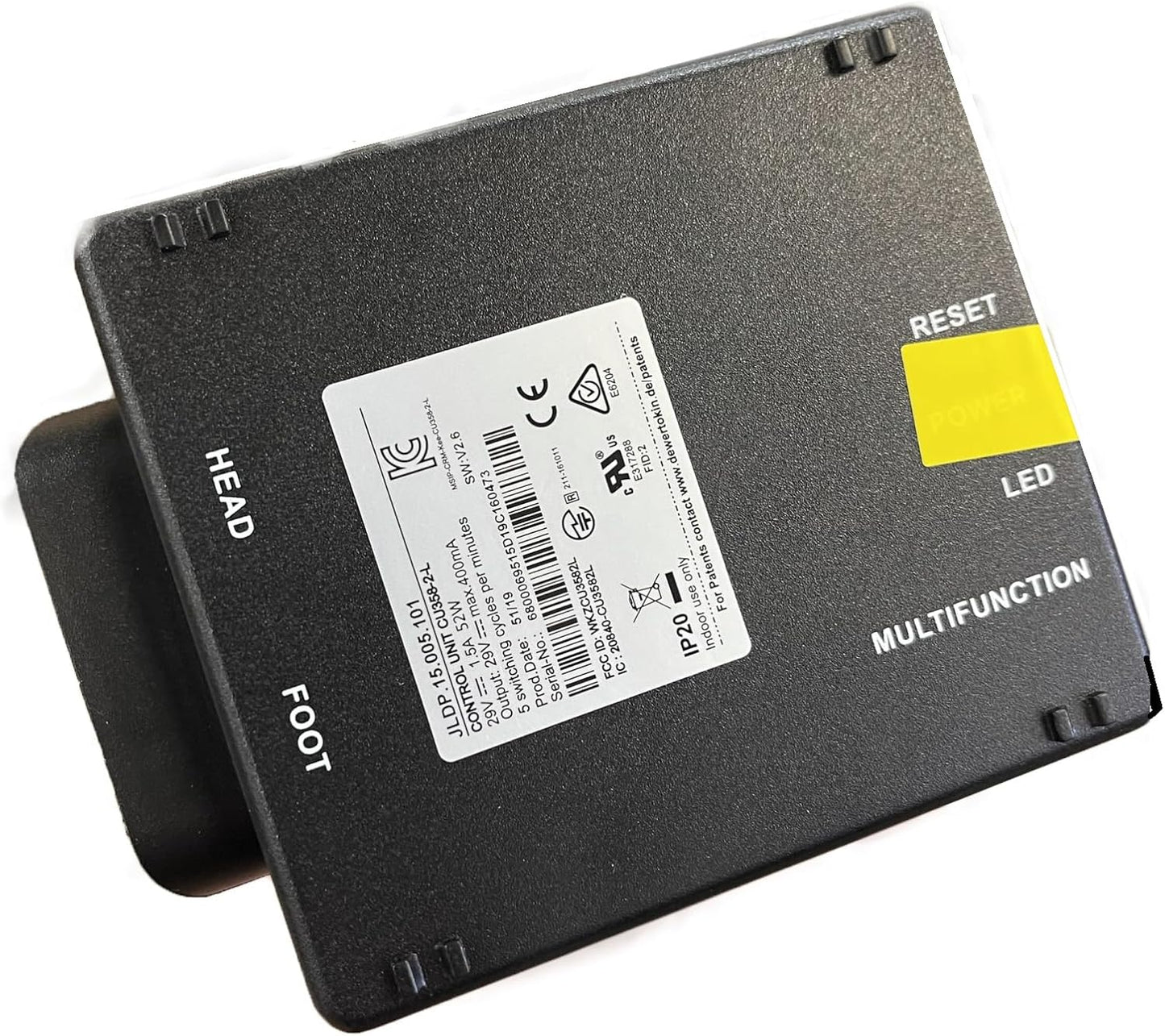 BedRemotes.com Okin Control Box CU358, Compatible with Serta Adjustable Beds, Replaces CU358-2, CU358-2-L