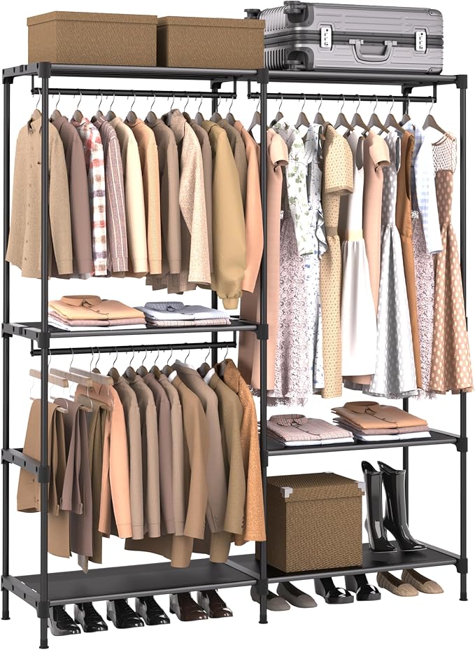 Clothes Rack, Portable Closet, 54.3 Inch Large Capacity Wardrobe Closet by Unknown
