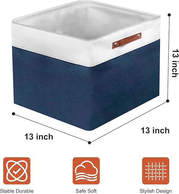 13in Open Fabric Storage Basket - Image 2