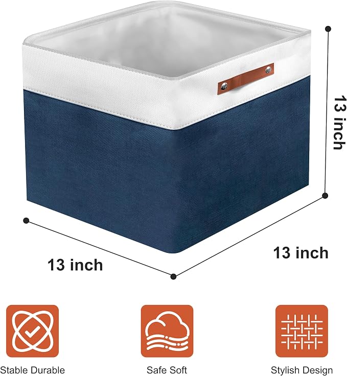 13in Open Fabric Storage Basket - Image 2