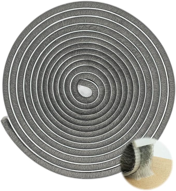 Weather Stripping Brush for Sliding Windows/Doors Frame Side, Pile Self by Zhilokdor