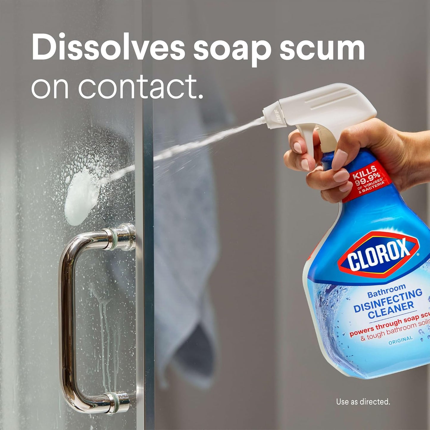 CLOROX Bathroom Disinfecting Cleaner, Original, Spray Bottle, 30 Fl Oz (Pack May Vary)