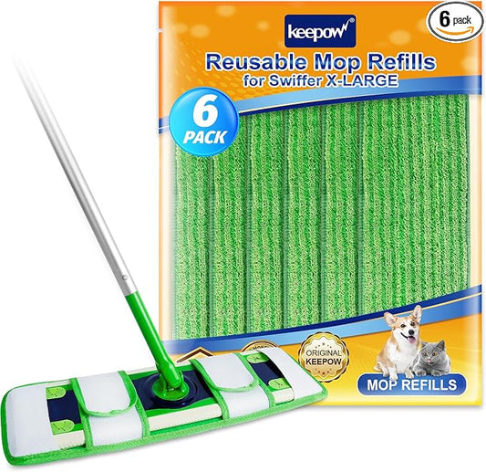 KEEPOW XL Mop Pads Compatible by KEEPOW