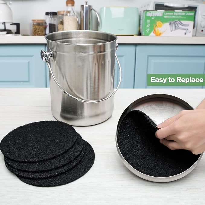 MyLifeUNIT 16 Pack Compost Bin Filter, Kitchen Compost Pail Charcoal Filter - Image 7