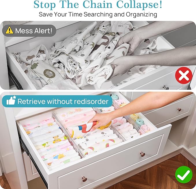Vtopmart 8 Pack 4" Regular Upgrade Drawer Dividers - Image 3