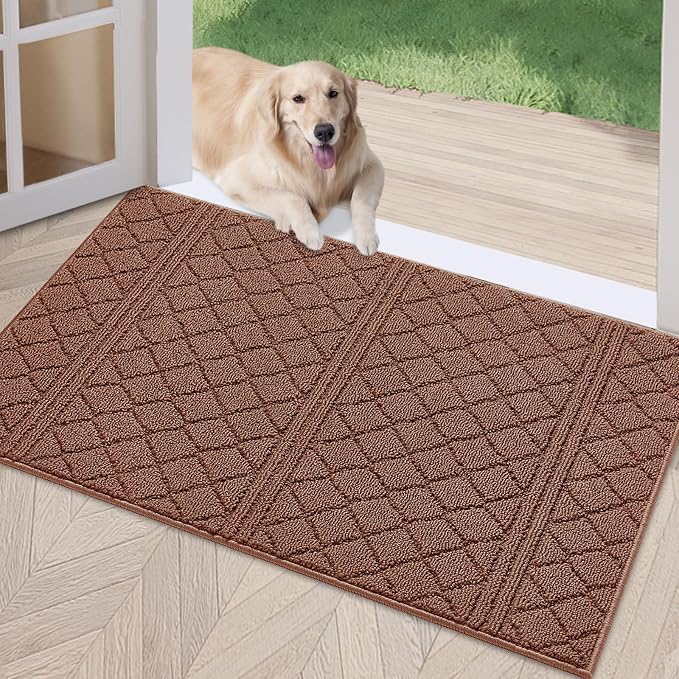 REFETONE Indoor Doormat, Front Back Door Mat 20"x32" Absorbent Rubber Backing by Refetone