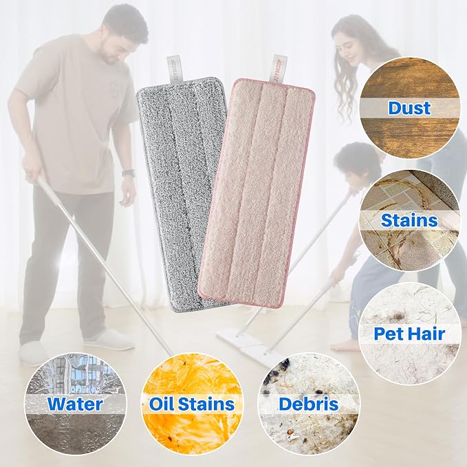 JOYMOOP Mop Replacement Pads, Reusable Microfiber Mop Pads - Image 5