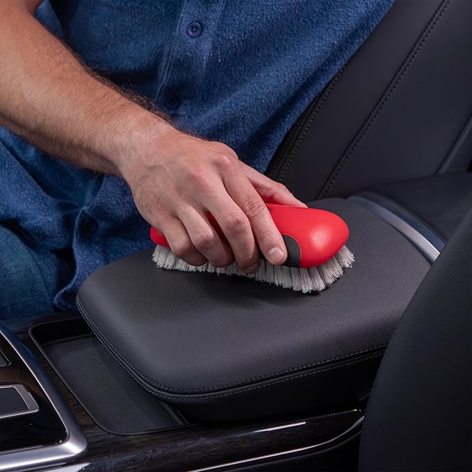 Mothers Soft Bristle Leather and Upholstery Car Cleaning Scrub Brush - Image 4