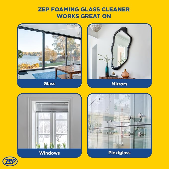 Zep Foaming Glass Cleaner - 19 oz ZUFGC19 - Streak-Free Professional Grade - Image 5