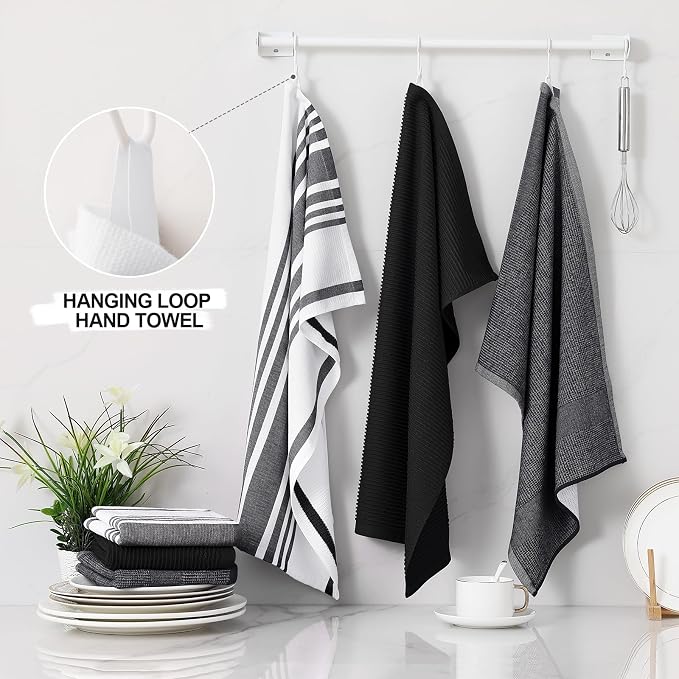 Homaxy Premium Kitchen Towels, Large Cotton 380 GSM Kitchen Hand Towels - Image 3