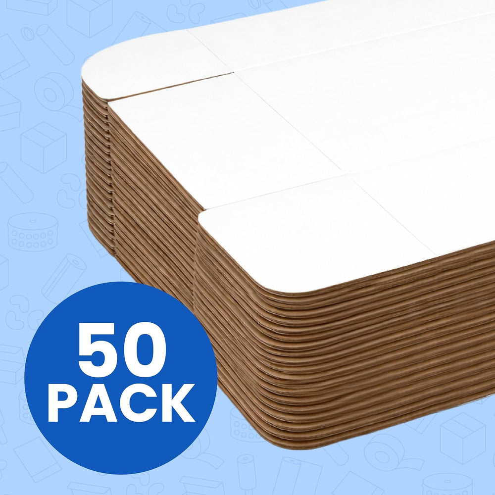 The Boxery Corrugated Mailers White Tuck Shipping Boxes (11 1/8 x 8 3/4 x 3)