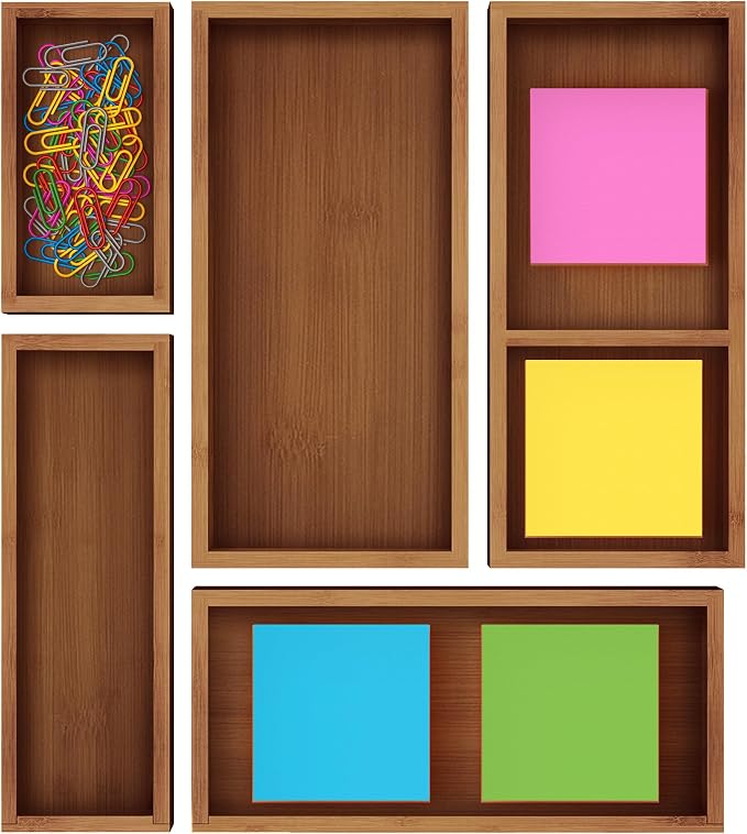 ROYAL CRAFT WOOD Premium Carbonized Bamboo Sticky Note Holder – Elegant & - Image 2