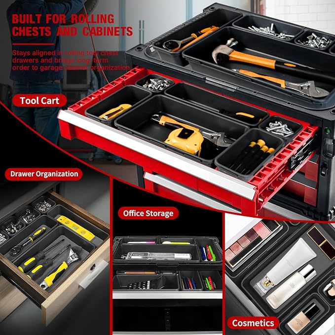 【6 PCS Extra-Large】 Tool Box Drawer Organizer Trays - Image 7