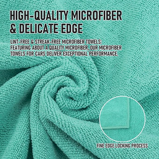 Tricol Clean Microfiber Cleaning Cloth, 12 Pack Ultra-Thick Cleaning Rags - Image 2