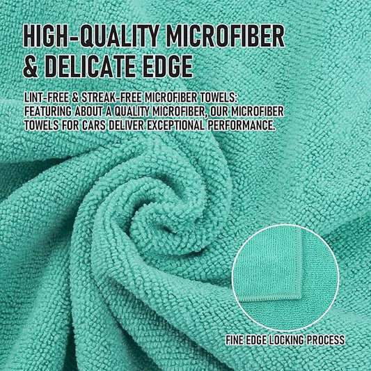 Tricol Clean Microfiber Cleaning Cloth, 12 Pack Ultra-Thick Cleaning Rags - Image 2