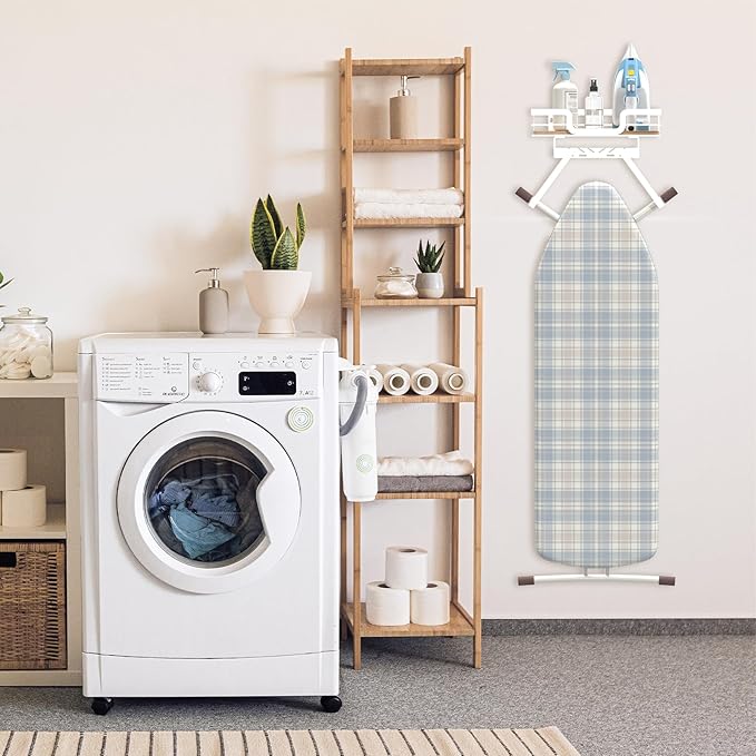 Ironing Board Holder Wall Mount, Laundry Room Organization Storage, T&V Shaped - Image 4
