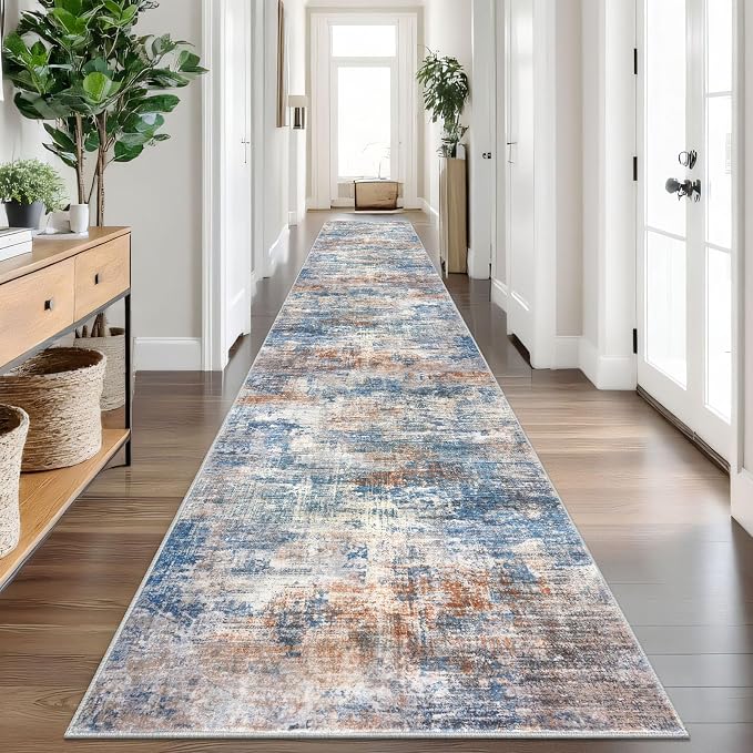 IOHOUZE Abstract Runner Rug 3x18 Ft Extra Long Washable Runners by iOhouze