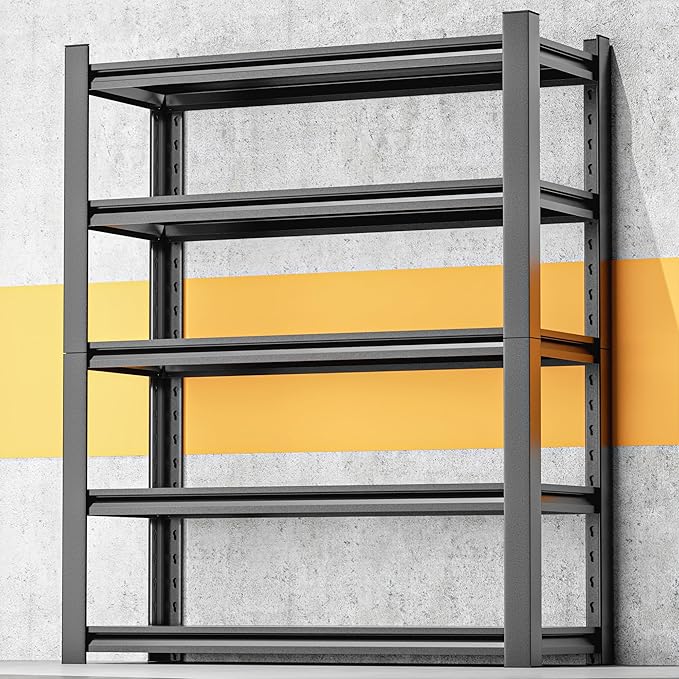 78" H 47.2" Wide Garage Shelving, Thickened Heavy Duty Metal Adjustable Shelves by HzdbhdGarageShelving