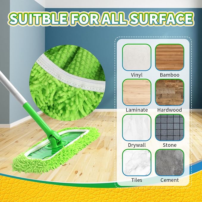 6Pcs Reusable Microfiber Mop Pads Compatible - Image 7