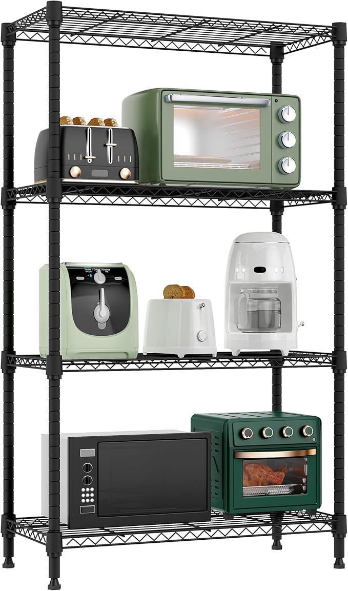 1000 lbs 4 Tier Shelf Metal Storage Shelves Wire Rack Closet Organizers by MEIGAOPLASTICANDMETALHKCOLIMITED